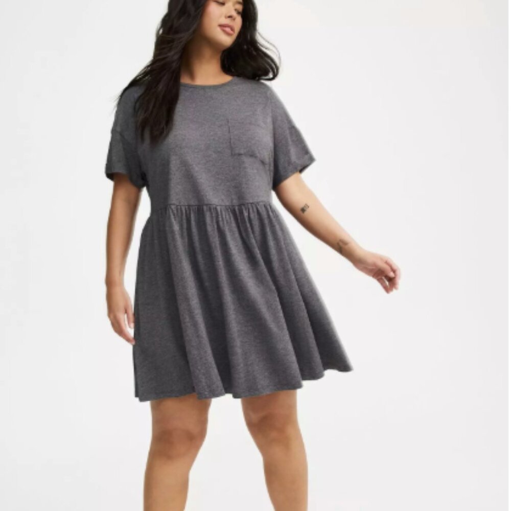 NEW - Torrid Heather Charcoal Oversized Lounge Dress - Size 3X (22/24)